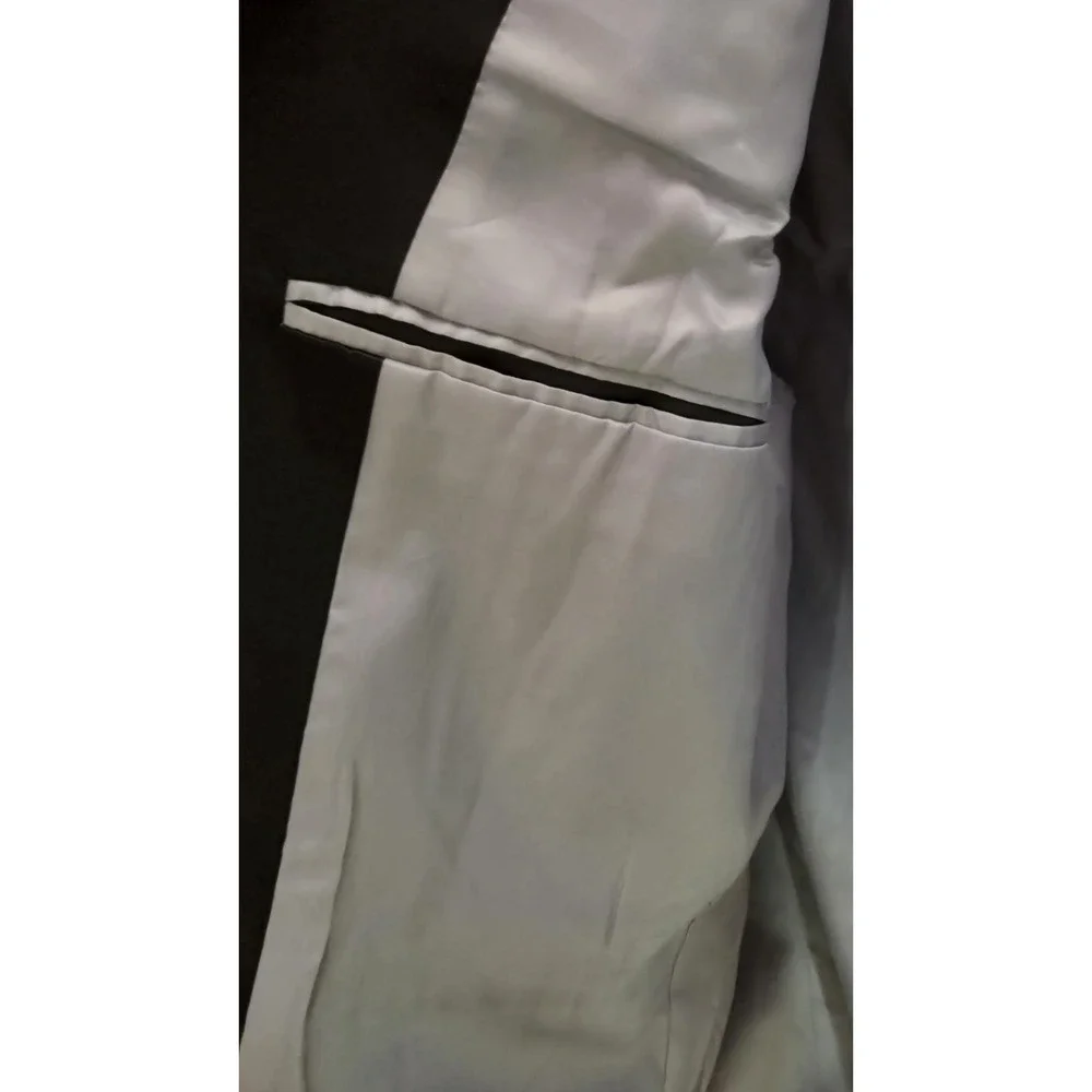 MAGE MALE 3XL - Men's Floral Blue Grey Blazer Single Button - Picture 4 of 9